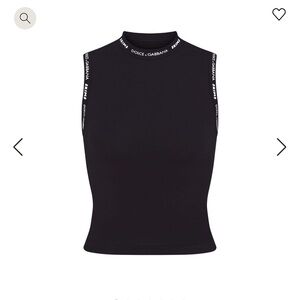 Dolce & Gabbana X SKIMS COTTON JERSEY MOCK NECK TANK